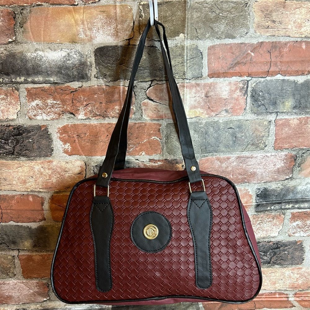 5 for‎ $25🔥Burgundy Wine Quilted Faux Leather Double Strap Handle Purse New
